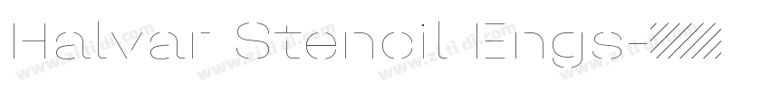 Halvar Stencil Engs字体转换